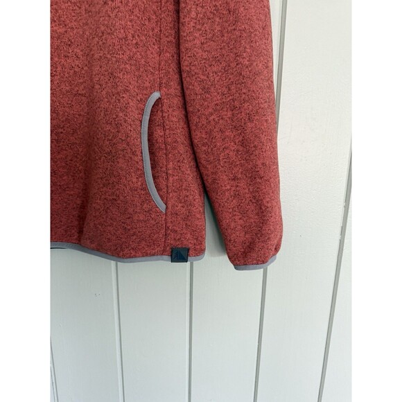 Women's LL Bean Jacket Sweater Fleece S Small Snap T Pullover Classic 292726 Red - Picture 2 of 6